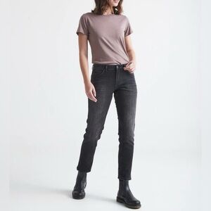 Anthropologie Cloth& Stone Mid Rise Black Washed Boyfriend Jeans Sz 26 NEW